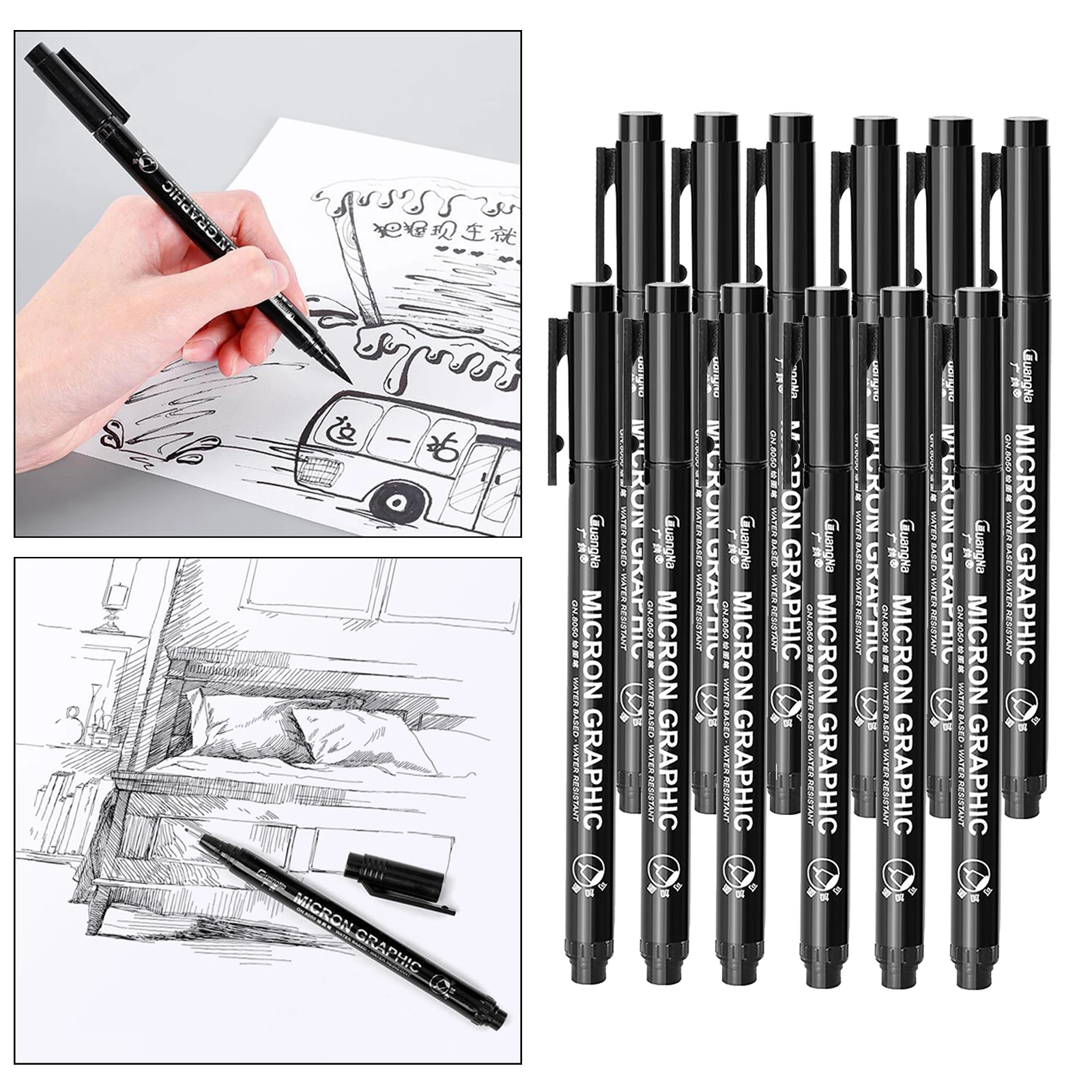 Fine Liner Pen Drawing Pigment Marker Waterproof Ink Art Sketch Anime Manga  - Paint By Number Pens & Brushes - AliExpress