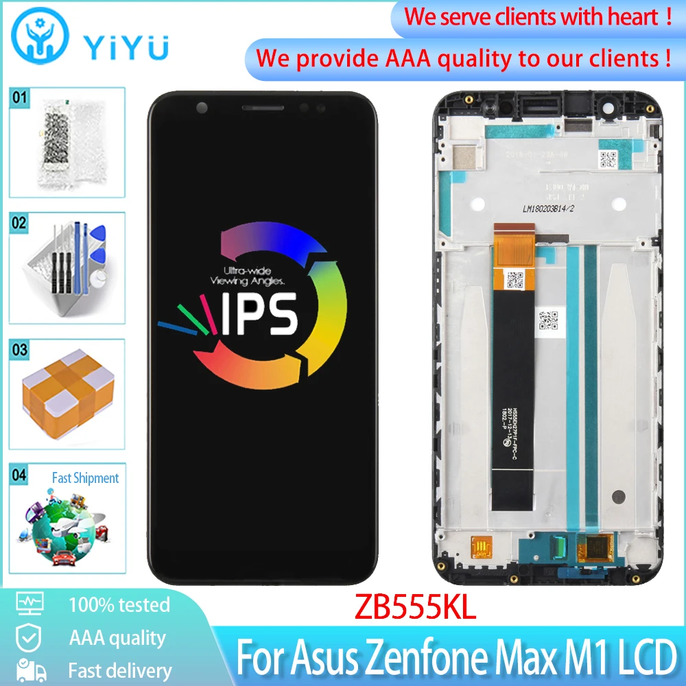 ЖК-дисплей 5 &quotдля Asus Zenfone Max (M1) ZB555KL дисплей с сенсорным экраном и дигитайзером в