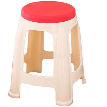 

Plastic Stool Household Chair Special Thickening Adult Round Stool Fashion Creative Small Bench High Square Stool Dining Table A