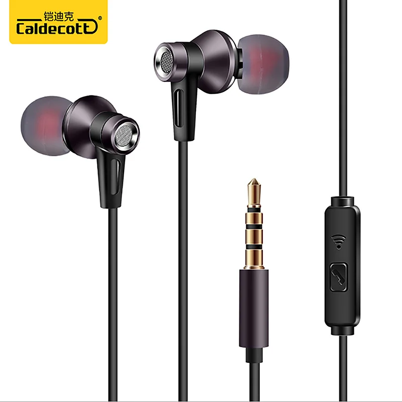Металлический HIFI сабвуфер наушники с микрофоном 3,5 мм Проводная стереогарнитура в ухо наушники 150 шт./партия