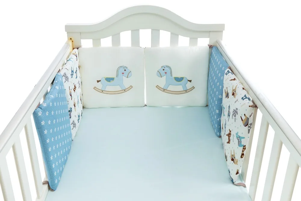 6 шт. детская кроватка бампер Детские хлопковые детские постельные принадлежности для мальчиков и девочек номер кровать протектор Лайнер