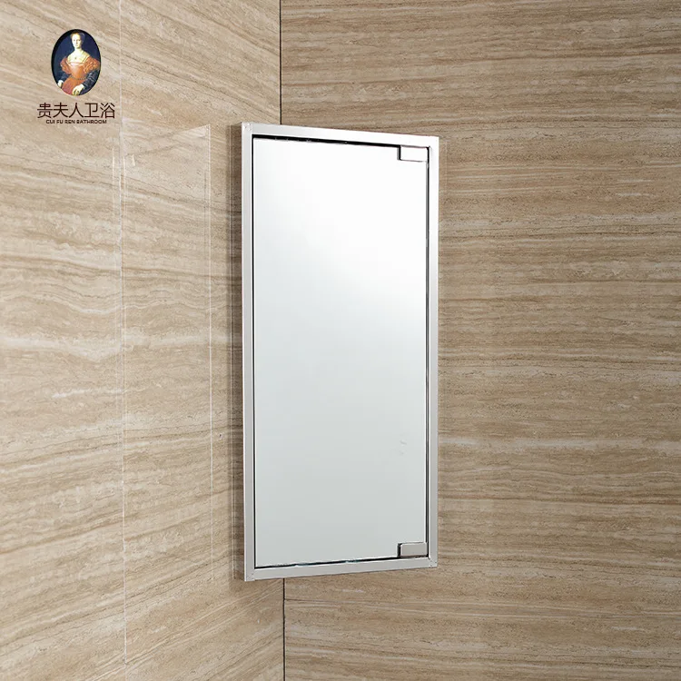 Нержавеющая сталь шкаф с зеркалом для Ванная комната кабинет шкафчик для ванной с зеркалом простой зеркальная коробка аксессуары зеркало 7023R/L