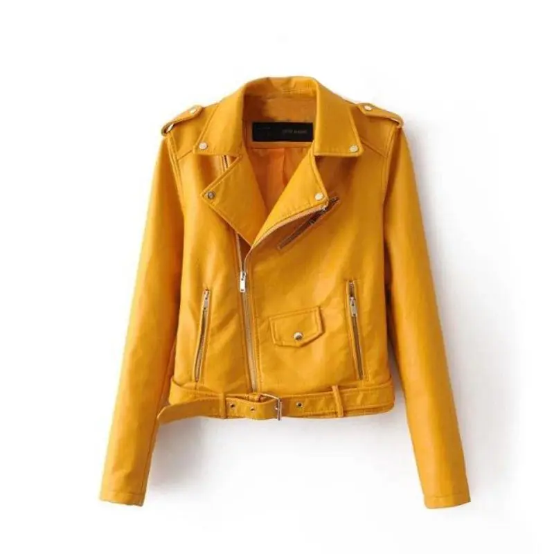  2019 Autumn New Coats And Jackets Women PU Leather Clothing Korean Leisure Motorcycle Leather Jacke