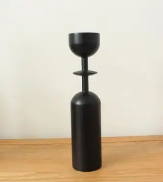 22cm Черный деревянный подсвечник качество черный подсвечник - Цвет: 22cm
