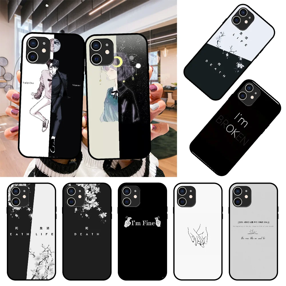 Чехол для телефона Apple IPhone 12 Mini 11 Pro XS MAX XR X 8 7 6S 6 Plus черный Водонепроницаемый
