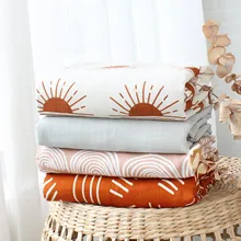 120x120cm Muslin Blanket Cotton Baby Swaddle Bamboo Soft Newborn Blanket Bath Towel Gauze Infant Wrap Sleepsack Stroller Cover