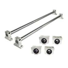 Axe optique axe de Rail linéaire OD 8 10 12 mm 100-600mm + SCS8UU SCS10/12UU blocs de roulement linéaire + SK8 10 12 Support de roulement