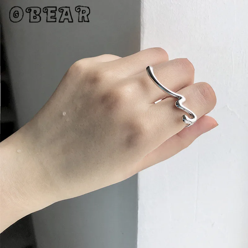 OBEAR модные геометрические волнистые просеивающие большие кольца для женщин