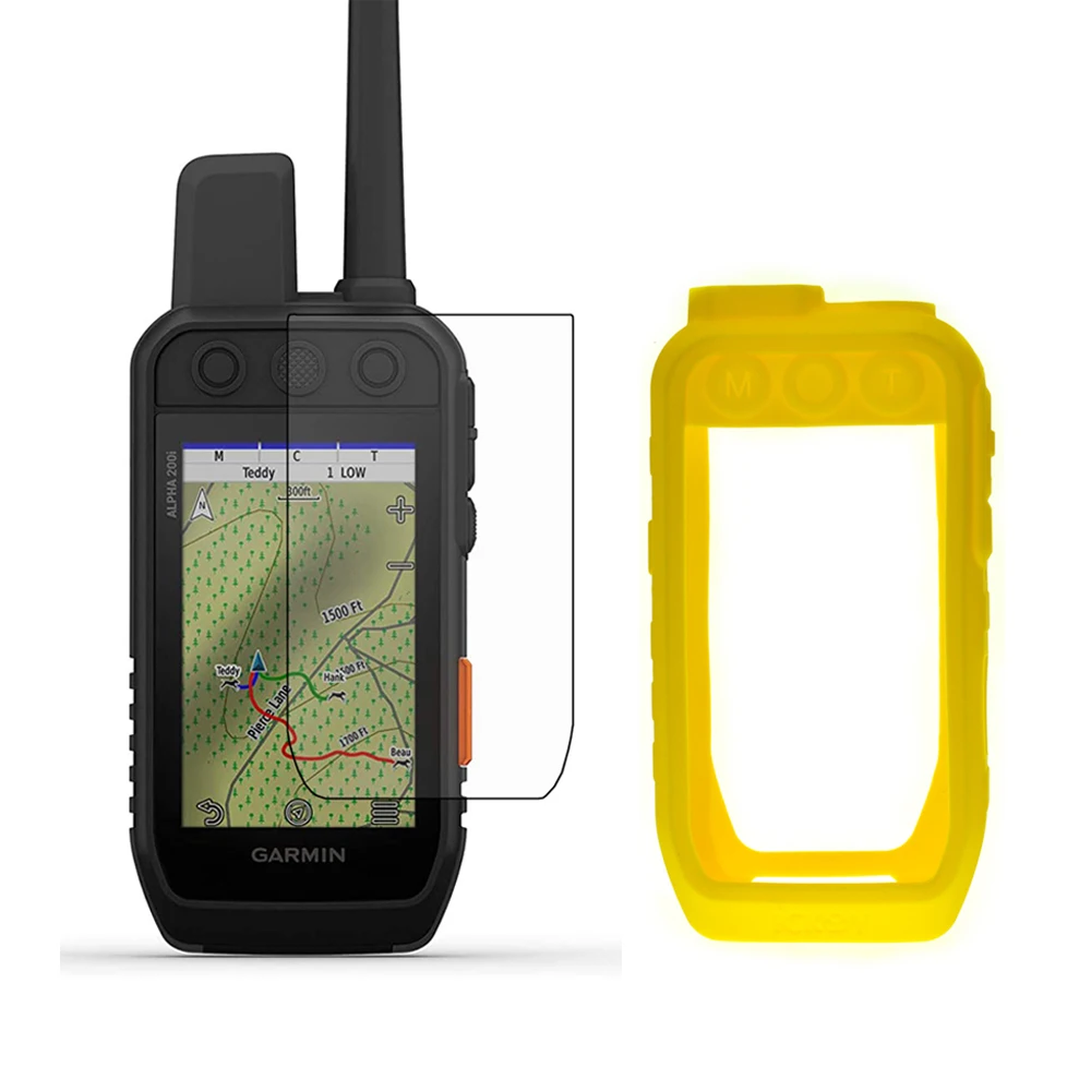 Silicone Case Mais Lcd Tela Protetor para Garmin Alpha 200i 200 Alpha200i Acessórios