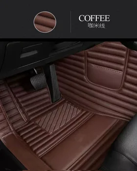 

Car floor mats with Logo/Brand Logo for Audi Q7 SUV 5D ZHAOYANHUAized waterproof anti skid foot case car-styling rugs carpet lin