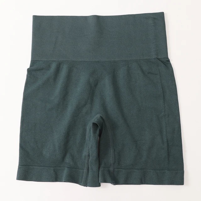 High Waist Seamless Shorts Women Hip Push Up Shorts Safety Short Pants Fitness Boxer Panty Tummy Control Underwear Underpants style2 dark green