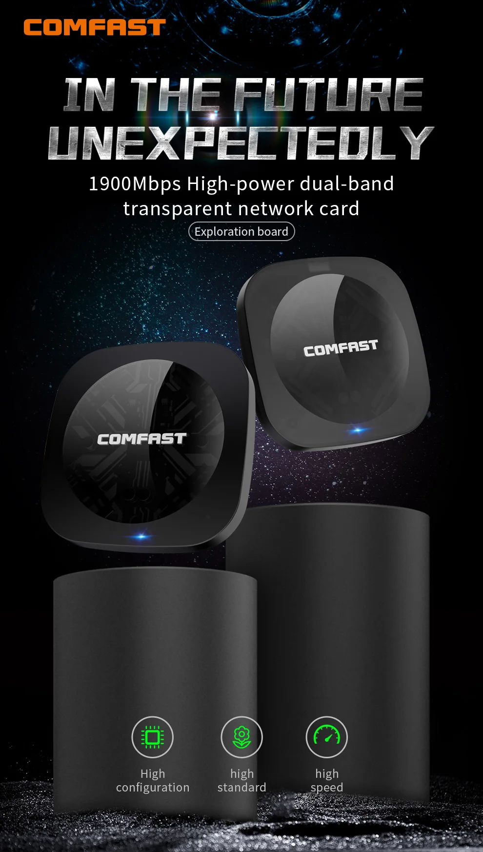 COMFAST CF-960AC 802.11ac 1900 Мбит/с гигабитная сетевая карта 2,4G& 5,8G USB 3,0 высокая мощность мини ac wifi адаптер PC Lan ключ приемник
