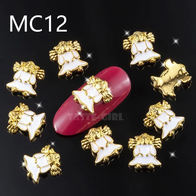 MC12 10 шт./лот 3D Поп различные Рождественские Элементы X'mas дерево снежинка снеговик лося сплав акриловый дизайн ногтей горный хрусталь Украшение - Цвет: MC12