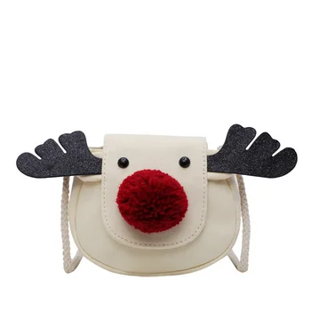 

Ladies Cute Christmas Moose Cross Body Messenger Bag Mini Canvas Shoulder Over Bags Handbags