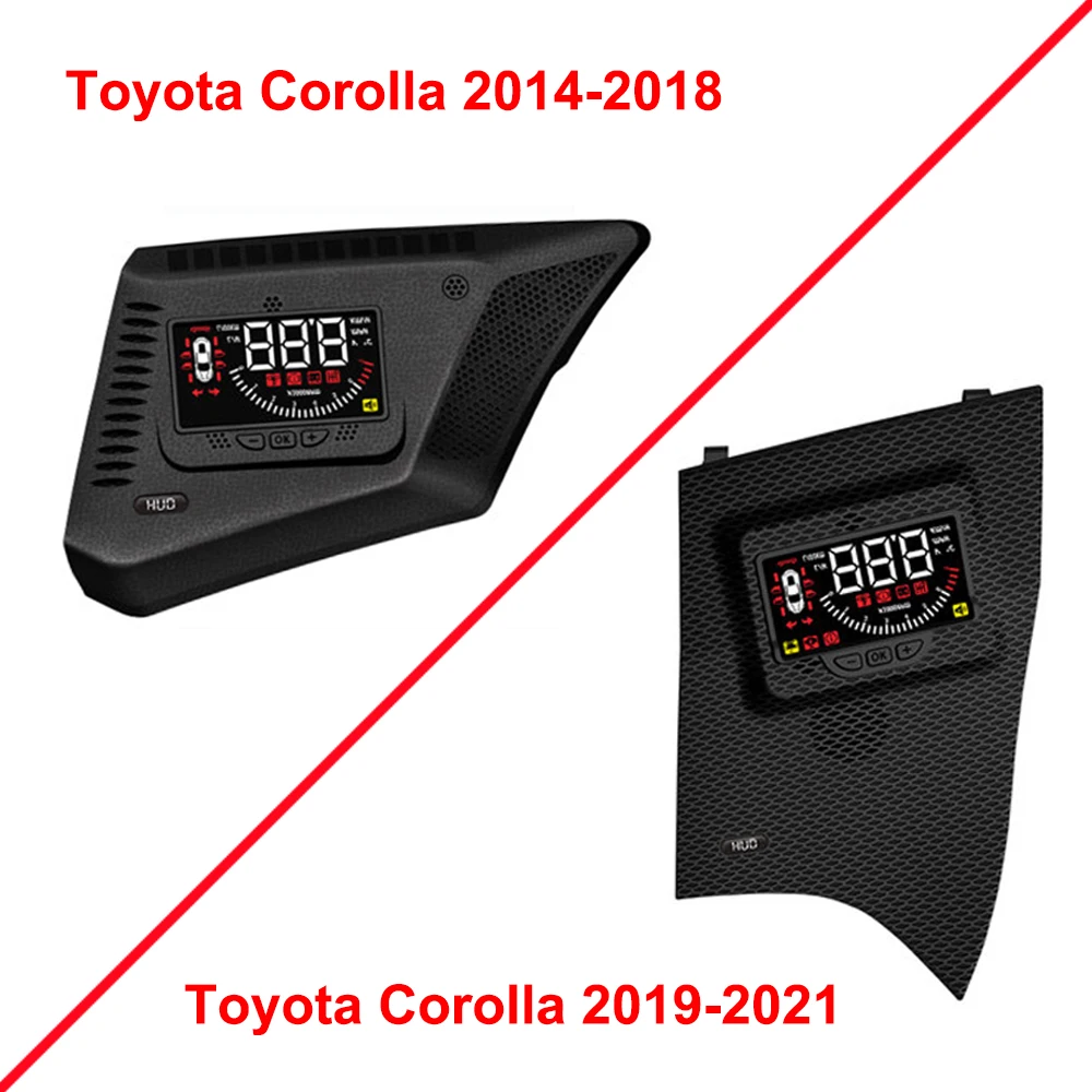 

For Toyota Corolla E170 E210 2014-2018 Car HUD Head Up Display Auto Electronic Accessories Overspeed Alarm Safe Driving Screen