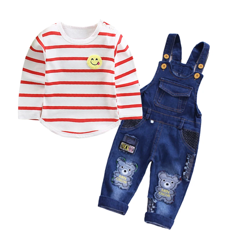 Весенне-осенние джинсовые штаны с Микки Маусом для маленьких мальчиков от 0 до 3 лет повседневные штаны с эластичной резинкой на талии и принтом для малышей брюки для маленьких девочек Джинсы для малышей - Цвет: Photo Color