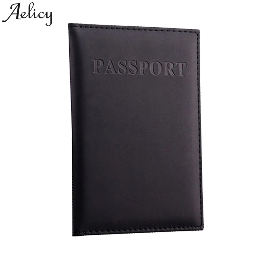 Aelicy, держатель для паспорта, унисекс, кожаный, с буквами, для путешествий, чехол для паспорта, Обложка, держатель, протектор, органайзер для ID карты, для мужчин, Прямая поставка, новинка