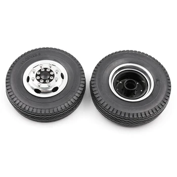 

Front Rubber Loader Wheels with Rims for Tamiya 1/14 Scale Tractor Rear, for Tamiya 1/14 RC Tractor Trailer Truck