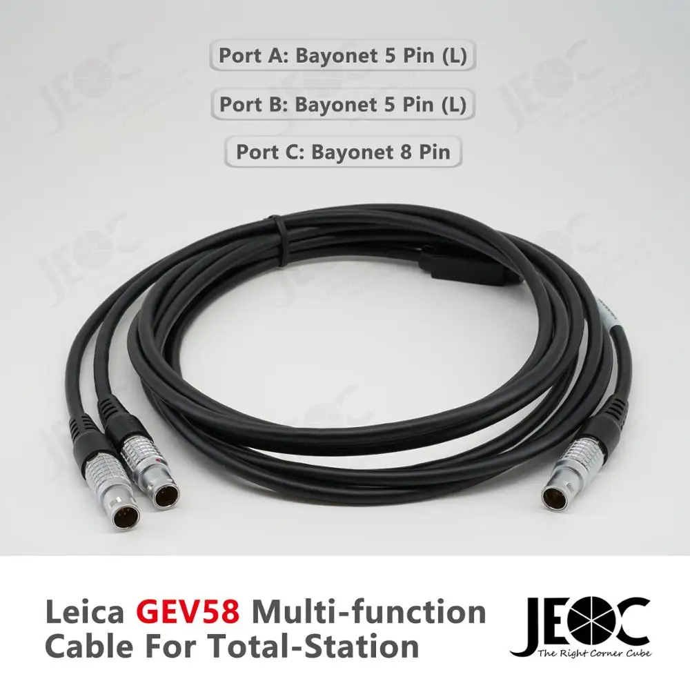 

JEOC GEV58A Multi-function Cable for Leica Total-station, 409684A Power and Data Cable