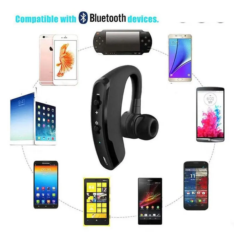 V9 Bluetooth Earphones Noise Control Business Wireless Bluetooth with Headset Sport Handsfree Mic For Driver Wireless