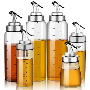 

Oil Bottle Glass Oil Pot Glass Large Seasoning Pot Household Soy Sauce Vinegar Pot High Temperature Resistant Leak-proof Kitchen