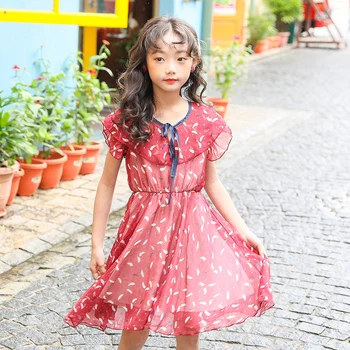 

New Arrival 2020 Summer Girls Sleeveless Dresses Cute Baby Girls Summer Dresses Fashion Kids Chiffon Dresses for Girls, #9023