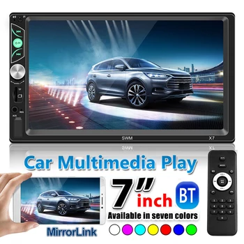 

VODOOL 7 inch Display BT AUX Car FM Radios Touch Screen HD Multimedia Players Car Bluetooth Hands free Stereo Video Players