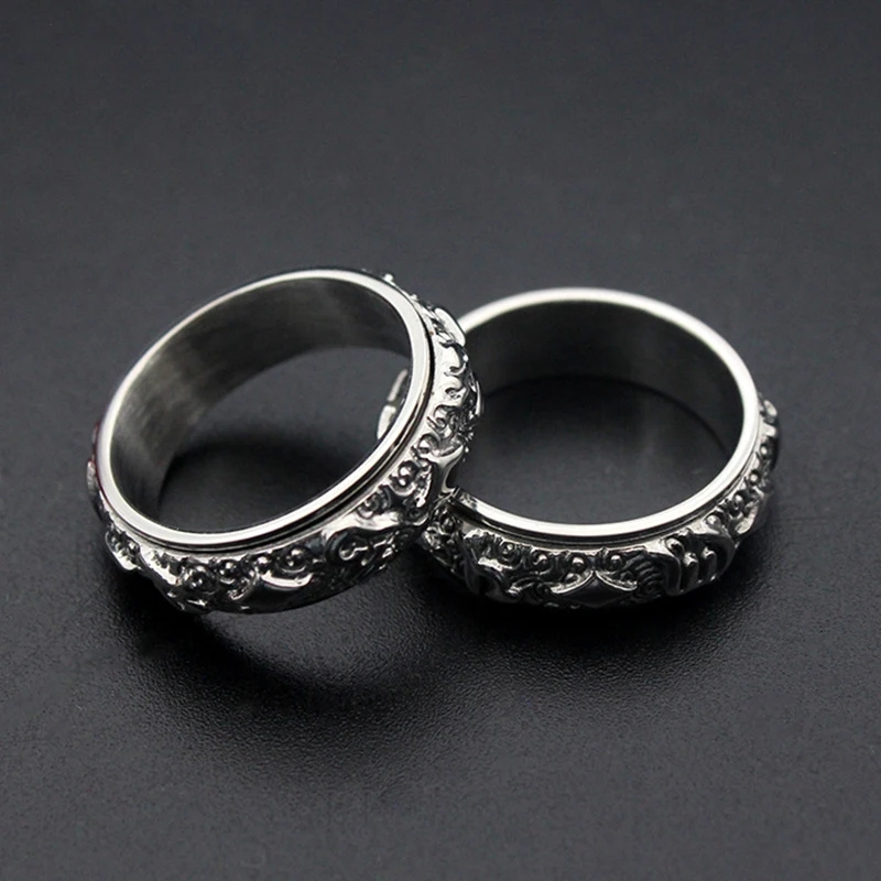

oulai777 mens rings punk wholesale stainless steel punk ring male accesories vintage phalangeal ring for men jewelry Simple 2019