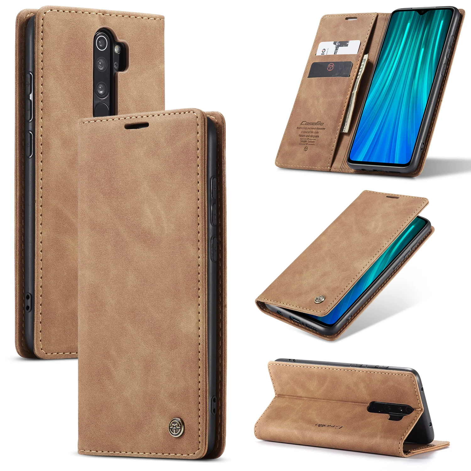 Роскошный чехол-кошелек для Xiaomi Redmi Note 8/Pro кожаный флип-чехол с держателем карт 8