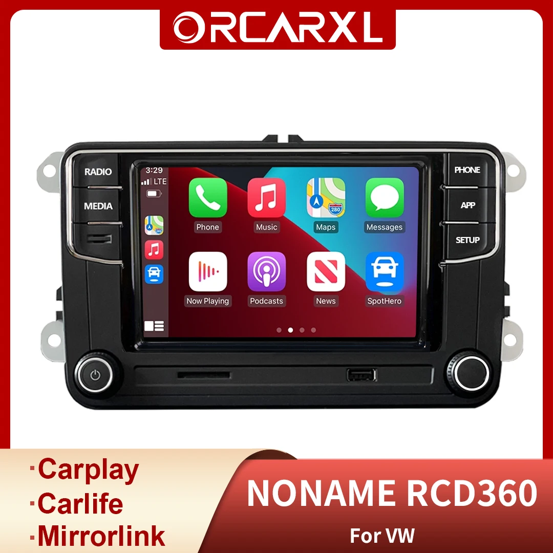 Автомагнитола Carplay Noname RCD360 стерео-система 2 din с FM-радио USB/SD для VW Golf Passat Polo Jetta MK5 MK6