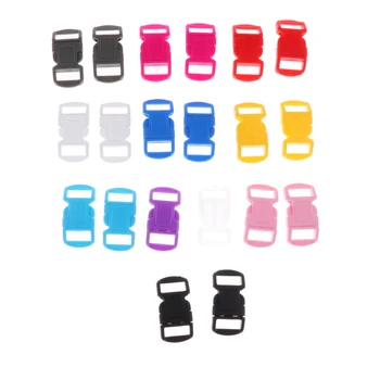 

20x Mixed Plastic Buckle Contoured Side Quick Release For Paracord Bracelet 10mm