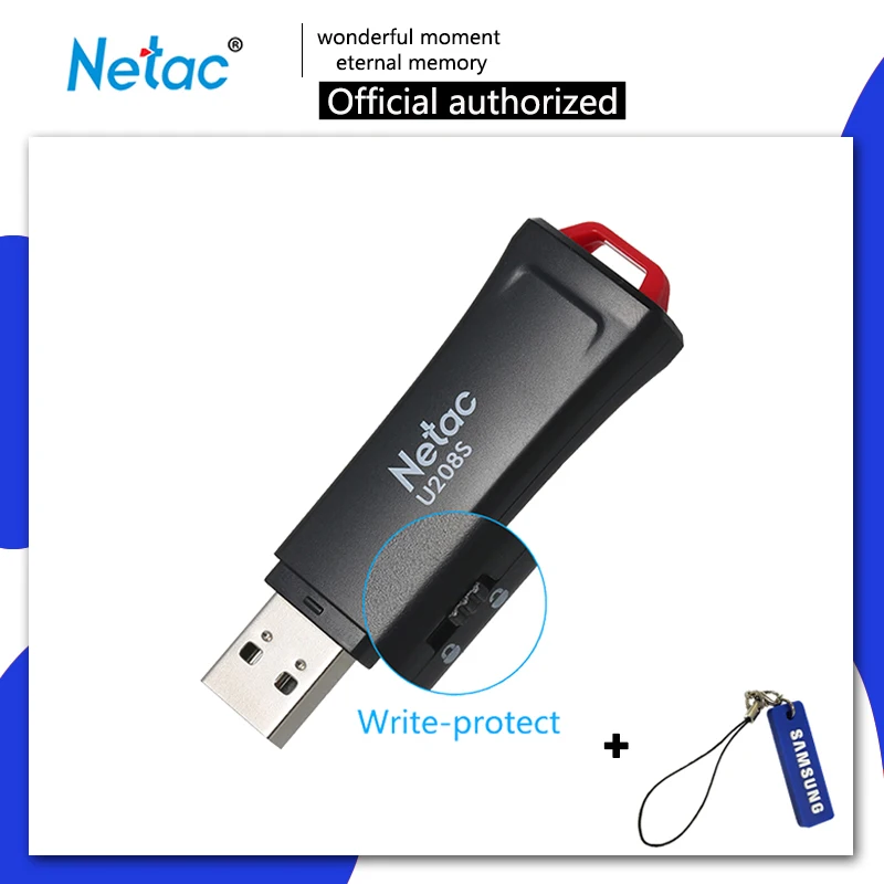 USB флеш-накопитель Netac 32 16 ГБ защита от записи зашифрованный флешка 2 0 диск для