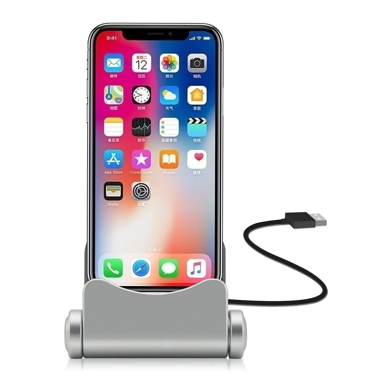 Vogek зарядная док-станция для iPhone кабель держатель для телефона Подставка 360 градусов вращающаяся Зарядная база док-станция для samsung Xiaomi
