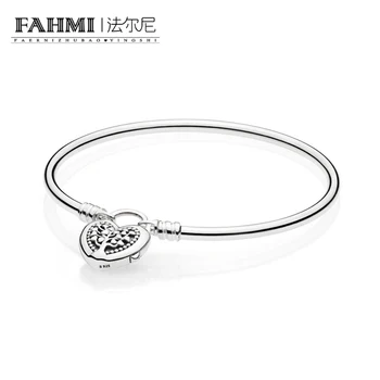 

FAHMI 100% 925 Sterling Silver 1:1 Authentic Classic 597101 MOMENTS BANGLE Glamour Vintage Women Bracelet Jewelry