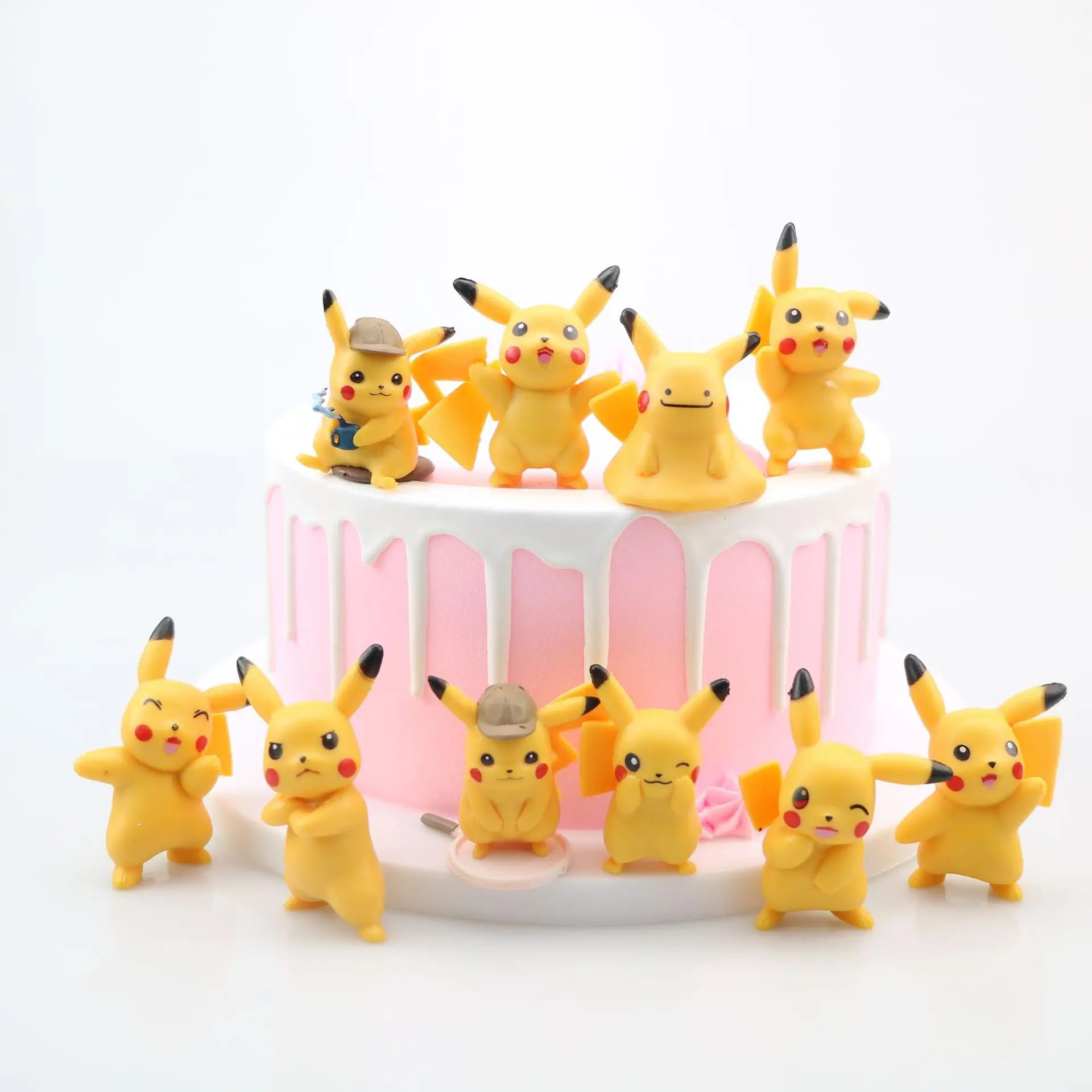 

10Pcs Style Pokemon Toy Character Model 4cm Pikachu Pirate Model Anime Character Toy Doll Children Christmas New Year Gift