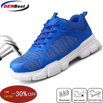 

2020 Autumn Steel Toe Work Safety Shoes for Men Anti-smashing Security Boots Man Breathable Light Industrial Casual Work Shoes