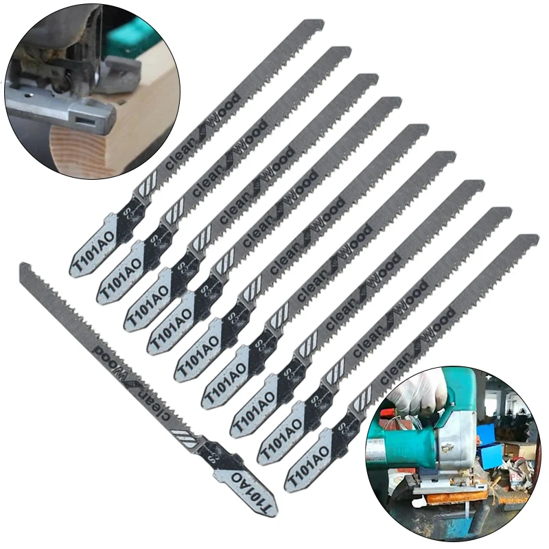 10pcs HCS Jig Saw Blade Curve Cutter 101AO For Woodworking Plastic Cutting Tools | Инструменты