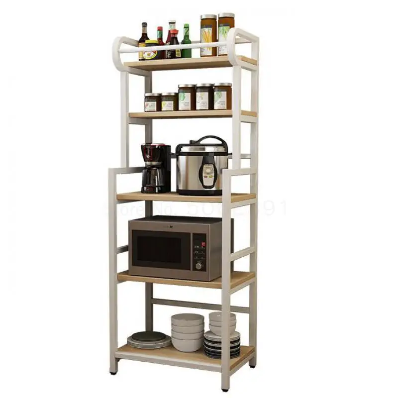 Kitchen Shelf, Floor Shelf, Multi-storey Shelf, Microwave Oven, Cupboard, Storage Shelf, Artifact Pot Shelf