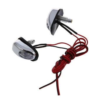 

2 Car Auto Blue LED Washer Nozzle Spray Light Squirter Windscreen Water Jets 12V