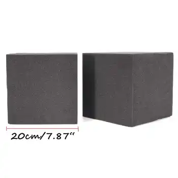 

New 2PCS Soundproof Foam Absorption Cube Studio Acoustic Music Room Treatment Polyurethane Wedge Tiles Wall Sponge Panels 20x20x
