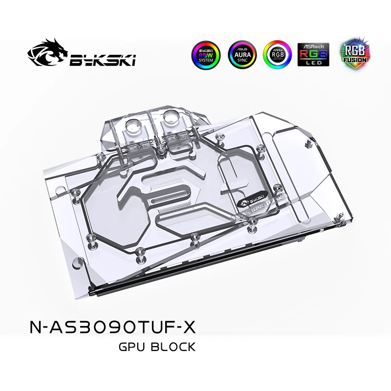 

Bykski Water Block use for ASUS TUF RTX 3090 O24G GAMING / TUF RTX3080 O10G GAMING GPU Card / Copper Block / Backplate RGB AURA