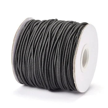 

Newest 100Meters/roll White/Blake Round Elastic Cord 0.8/1mm Widths Cord for DIY Sewing
