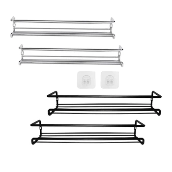 

Wall Mount Spice Rack Organizer For Cabinet (2 Pack),Single Tier Hanging Seasoning Organizer,Spice Storage Stand