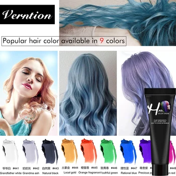 

Verntion Disposable Hair Color Paste Cream Hair Dye Hair Gel Coloring Molding Wax Women Men Hair Styling Dirt DIY Hair Color Dye