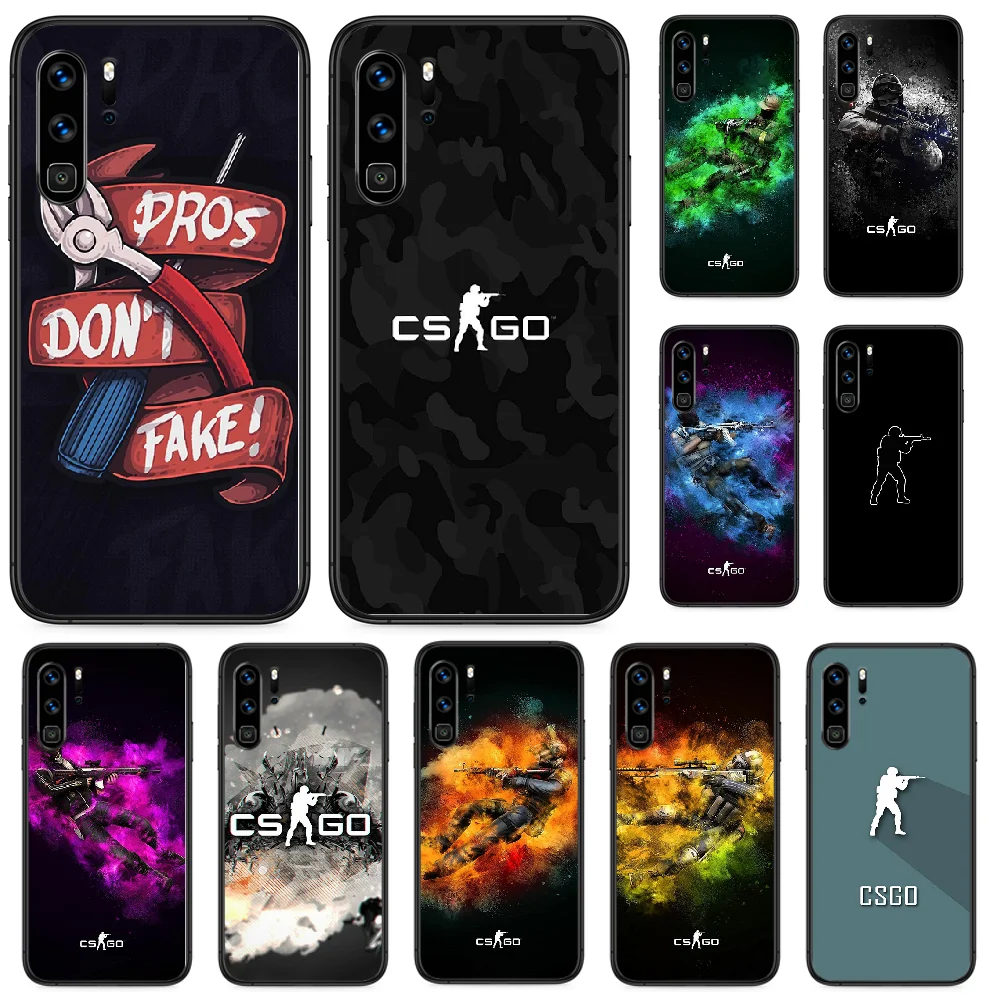 Чехол для телефона CS GO Huawei P 9 Smart 10 20 30 40 8 Lite Mini Z 2019 Pro черный красивый чехол из ТПУ