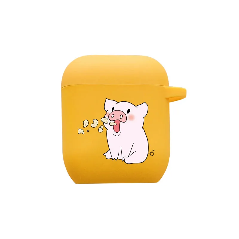 style8 soft Прозрачный жесткий чехол для Airpods с милой парой мультяшной Свинкой, беспроводная гарнитура Bluetooth для Air Pods, защитный чехол, сумки для зарядки - Цвет: style8 soft