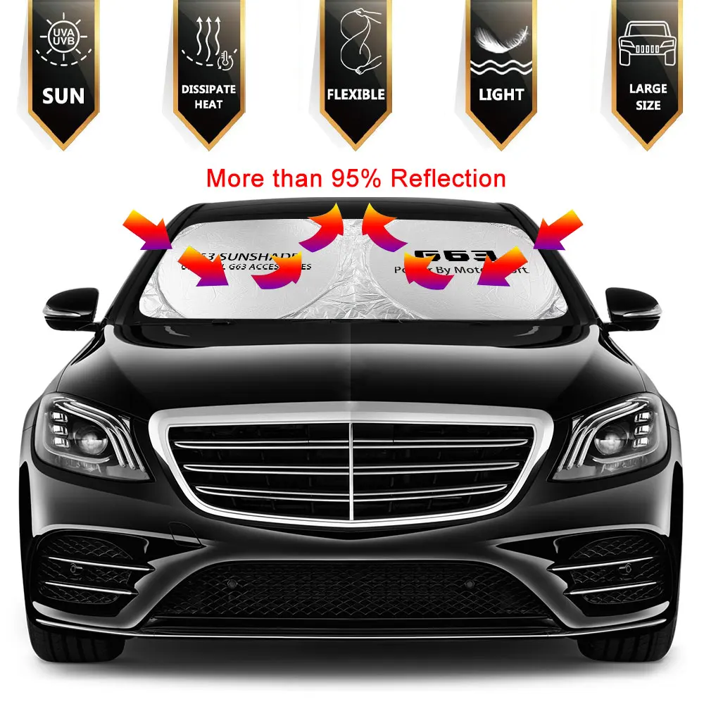 Car Windshield Sunshade Cover For Mercedes G63 G350d G500 GLA GLA43 GLB GLC GLC43 GLE GLE63 GLK GLS GLS63 ML Auto Accessories