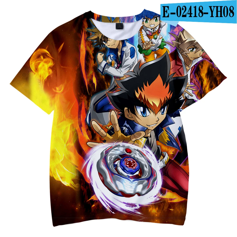 Beyblade Burst Evolution/детская футболка для мальчиков и девочек, милая Модная креативная уличная детская забавная футболка с 3D принтом, топы - Цвет: 3D