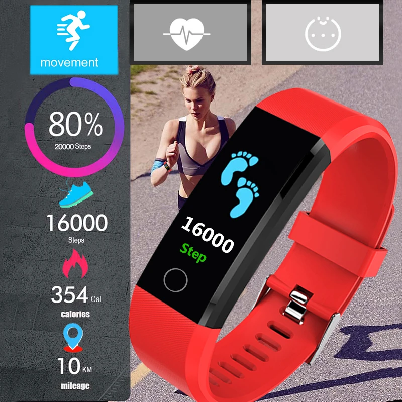 Смарт-браслет с пульсометром, умные часы, фитнес-трекер, шагомер, браслет для ios, android, мужские спортивные часы