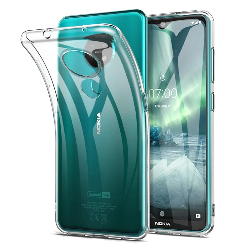 Прозрачный чехол для Nokia 7 2 мягкий прозрачный ТПУ 3 4 1 8 X7 X6 X3 X71 6 Plus |
